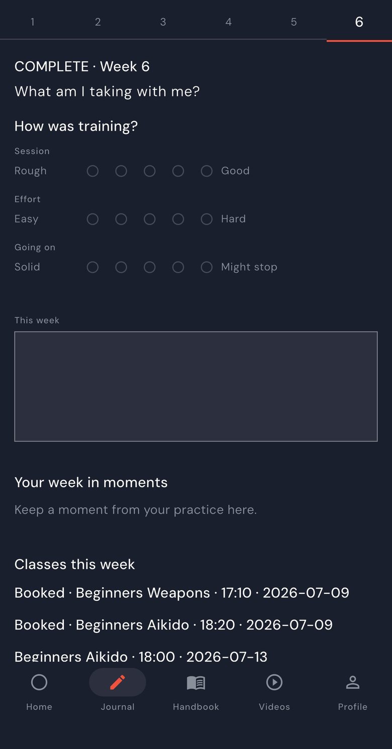 BECOME journal screen